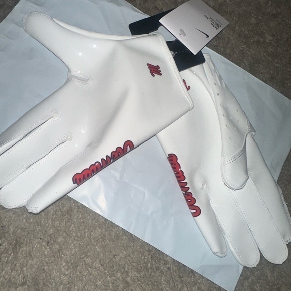 New NIKE VAPOR KNIT 4.0 NCAA OLE MISS RECEIVER FOOTBALL GLOVES Sz 3XL XXXL - Picture 5 of 5